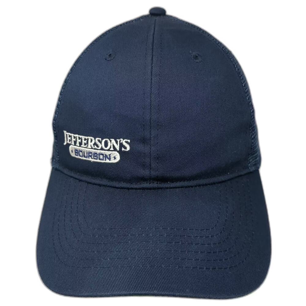 BIG Jefferson's Bourbon Trucker Hat Blue White OS Mesh Snapback Embroidered